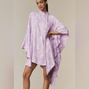 Bhldn Purple Long Sleeve High Neck Swing dress